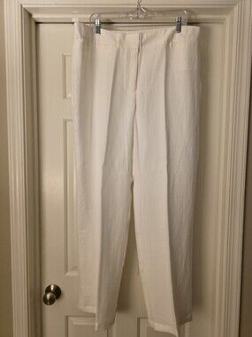 NWT Chico's Lined Lightweight Linen Wide-leg Pants - Winter Drift - Size 3